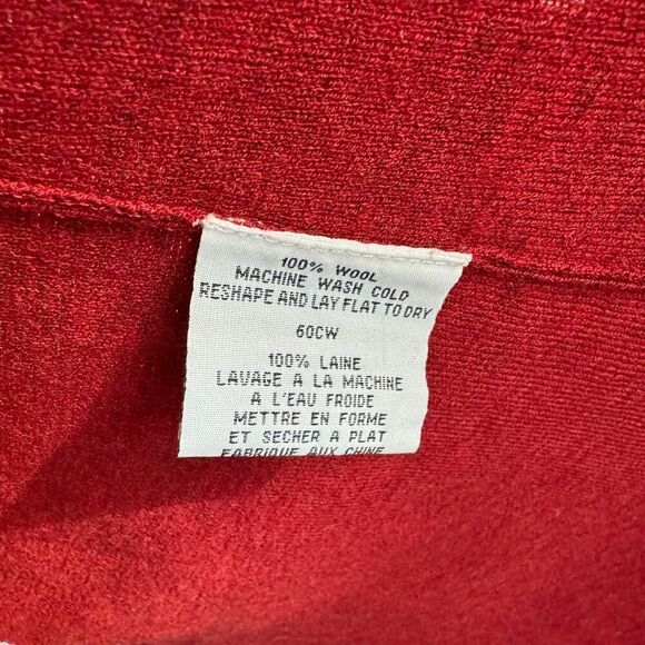 Eileen Fisher Long Red Cardigan Sweater - Picture 7 of 8